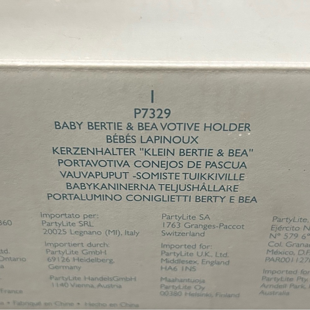 BABY BERTIE & BEA VOTIVE HOLDER - Picture 2 of 2
